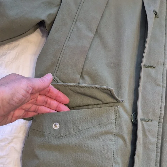 GAP Olive Parka with Faux Fur Trim - Picture 10 of 15